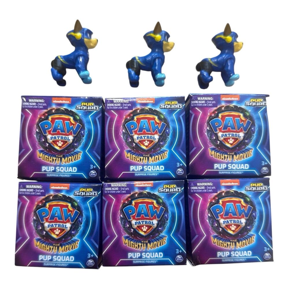 Paw Patrol Mighty Movie Mini Pup Squad Chase Lot 9 Guaranteed 6 Sealed 3 Opened